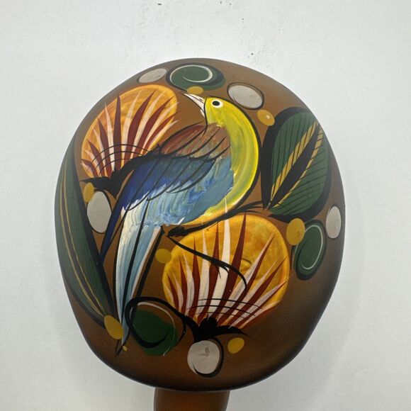 Beautiful Vintage Hand Crafted Mexican Talavera Style Pottery Bobble Head Turtle - Picture 2 of 7